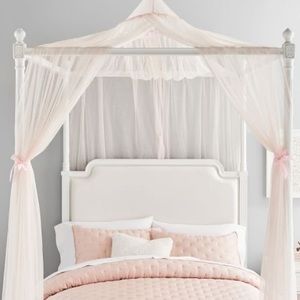 PB Teen tulle bedskirt and Glitter tulle canopy